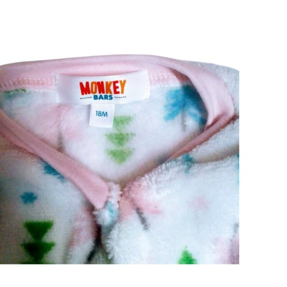 #KI9 Monkey Bars Infants Onesie Cozy White & Pink  Sleepwear - Picture 5 of 5